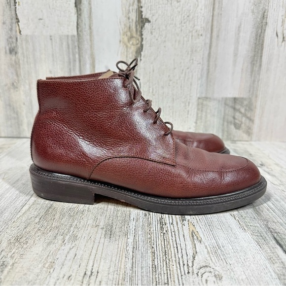 Eddie Bauer Brown Leather Lace-Up Ankle Boots #1330 - Picture 6 of 13